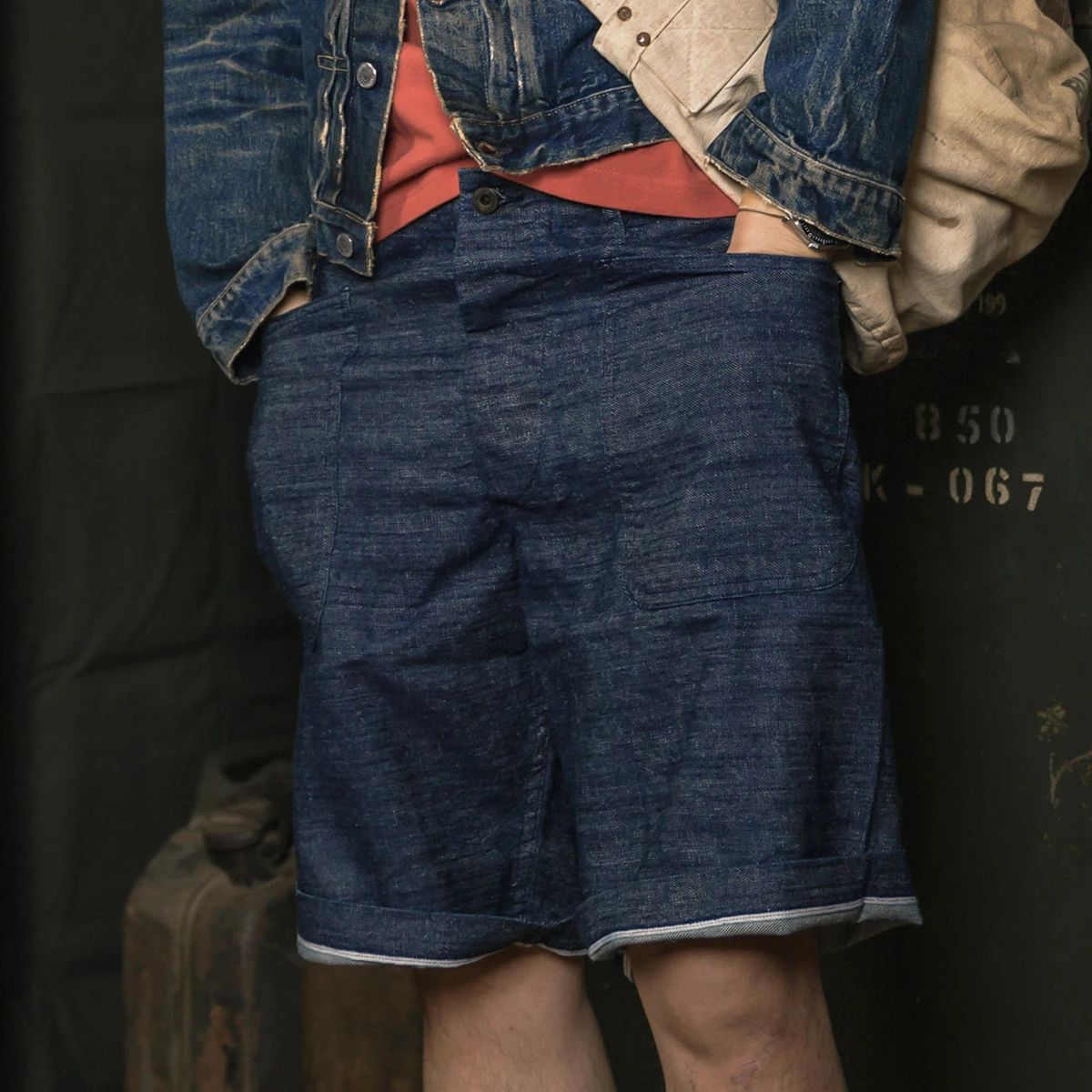 Bronson USN Deck Dungarees Shorts 1940s Style Pants 10oz Selvedge Denim Rinsed
