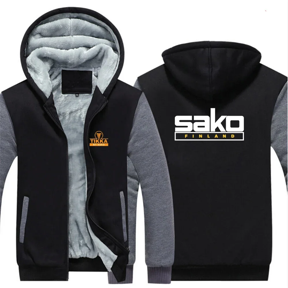 Description Picture 5 of itemTikka By Sako Finland Firearms 2024 Men High quality zipper Hoodies Fashion Thicken Winter Keep Warm Sweatshirts Streetwear coat