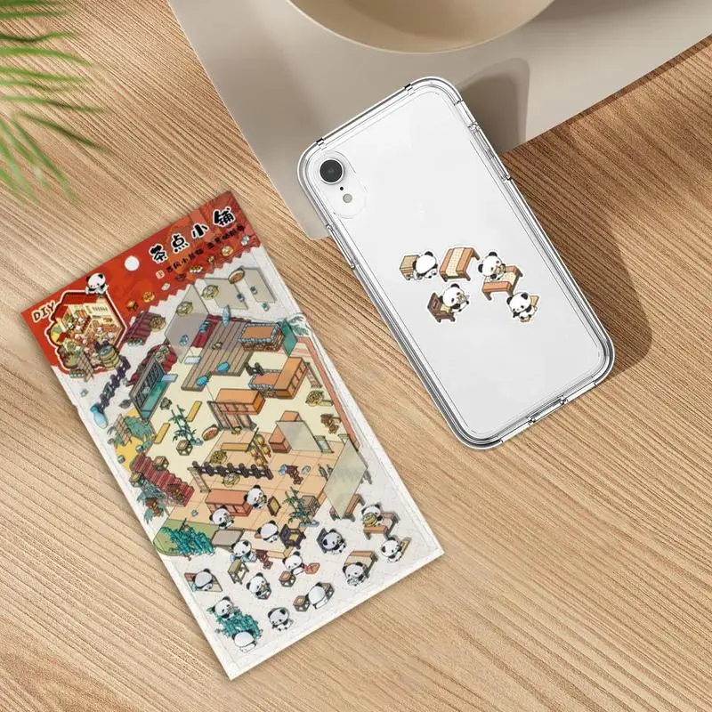 3D House Scene Stickers Funny Miniature Scene Decal Holiday Decals For Phone Cases Laptops And Notebooks