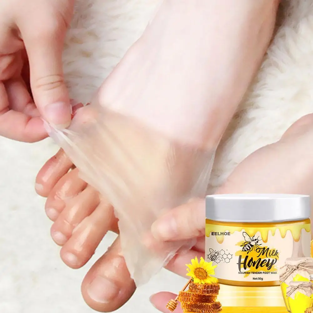 

Honey Milk Foot Cream Wax Foot Mask Heel Cracked Repair Remove Callus Dead Skin Care Anti-dry Mask Exfoliating Socks Feet Care