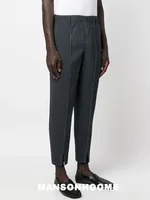 Miyake Pleated Men Pencil Pants High Waist Homme Causal Men's Casual Pants 1