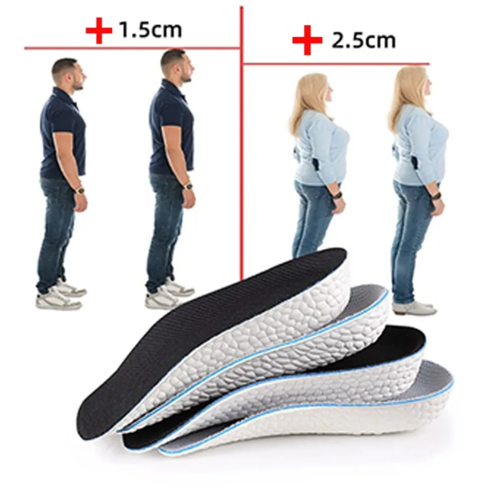 Breathable Invisible height Insole Arch support Durable Increasing Half ...