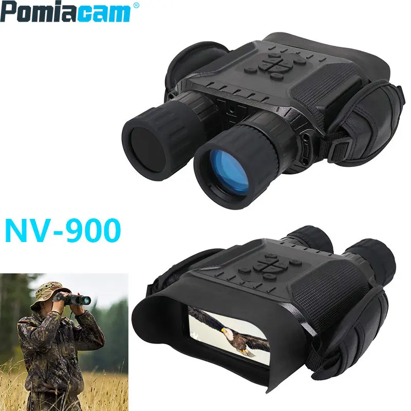 Night Vision Binocular NV-900 5X Digital Zoom with 4'' TFT Wideview LCD Display Hand-held IR 850NM 5MP Photo&720P Video