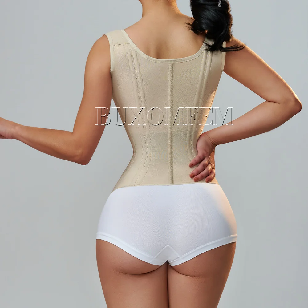 Waist Trainer Corset mesh corset shapewear waist trainer corset Fajas Colombians Girdles Row Buckle and Zipper Unique Postpartum BBL Corset Binder for Women Post Surgery