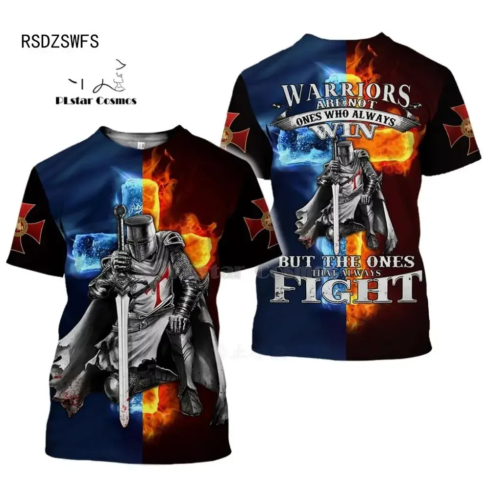 

2024 New Retro Cross Expeditionary Force 3D Printed Unisex T-shirt Short Sleeve O Collar Oversized Loose Fashion Street Cool Top