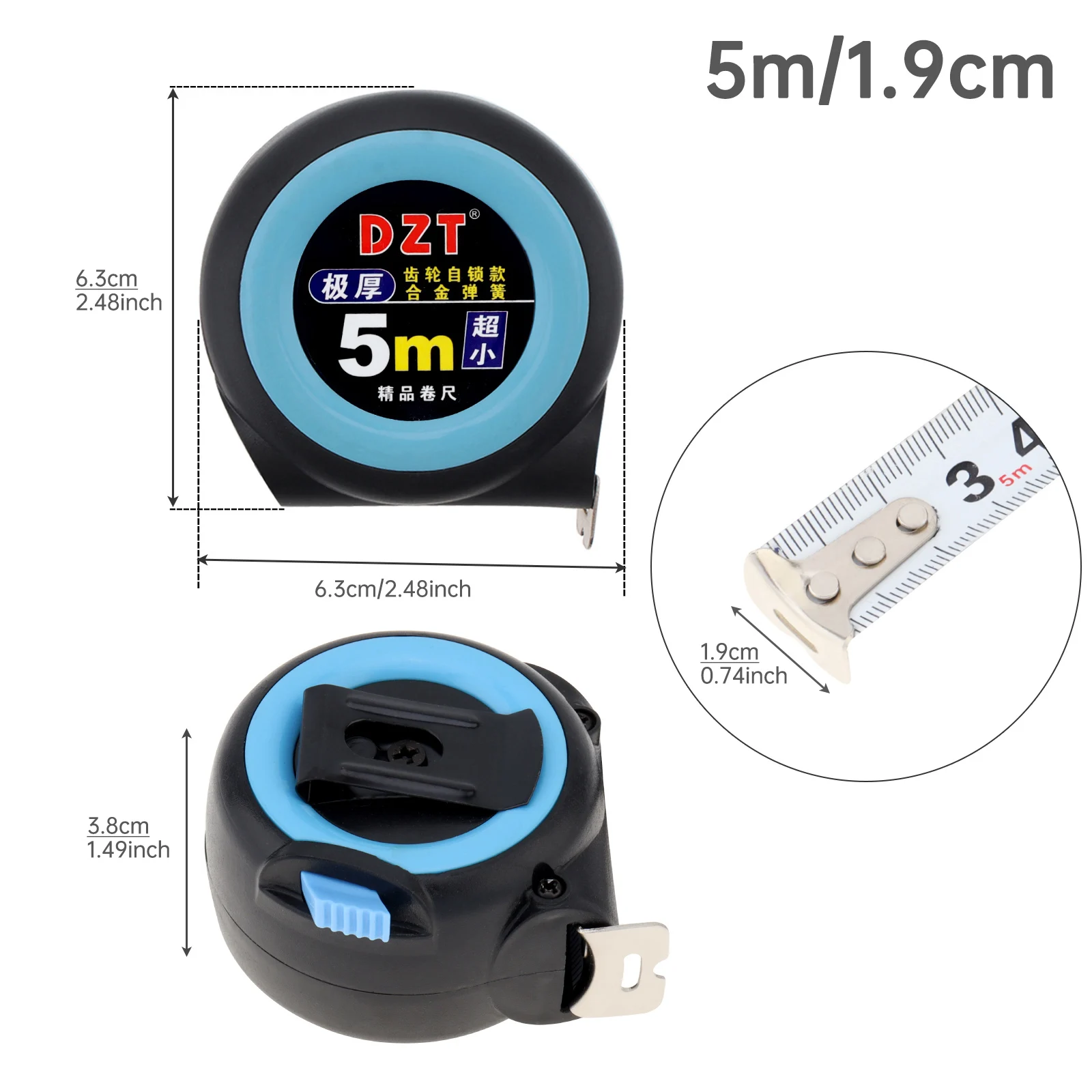 Tape measure measuring tape measuring ruler Steel Tape Measure 3 / 5 / 7.5 10 Meters Thickened Self-locking Rubberized Woodworking Tool Rulers Precise and Clear