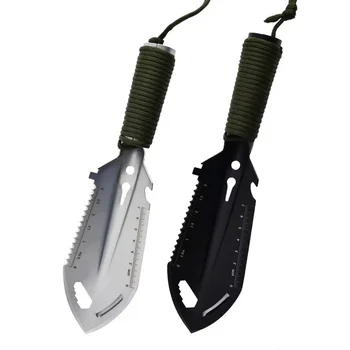 Pala portatile da campeggio per ingegneri, strumento di sopravvivenza nella natura selvaggia, piccola pala manuale multifunzionale in acciaio inossidabile per esterni