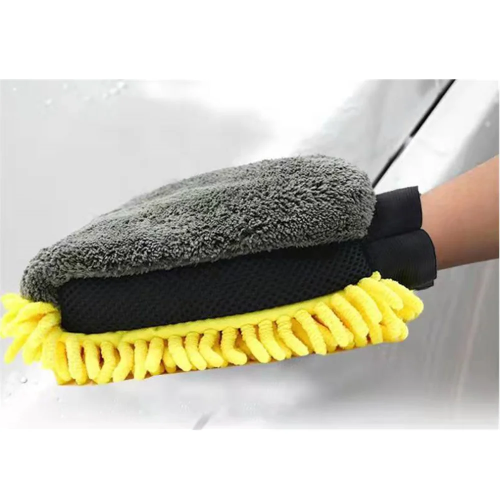 

Waterproof Car Wash Coral Velvet Chenille Gloves Thick Car Cleaning Gloves Wax Detail Brush Car Care Cleaning Supplies Practical