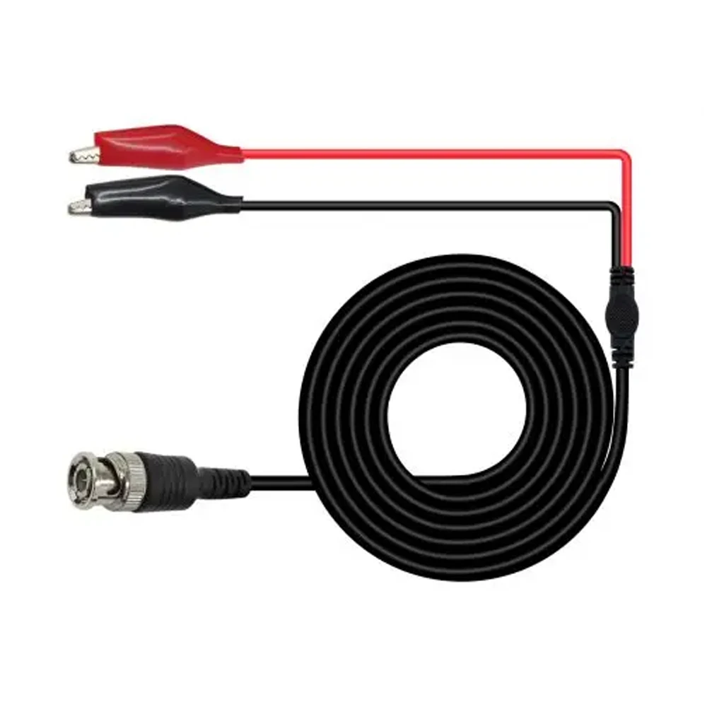 1pcs BNC Male to Dual Alligator Clip Oscilloscope Test Probe Cable 1M Alligator Clips Cable Test Line alligator clips test probes
