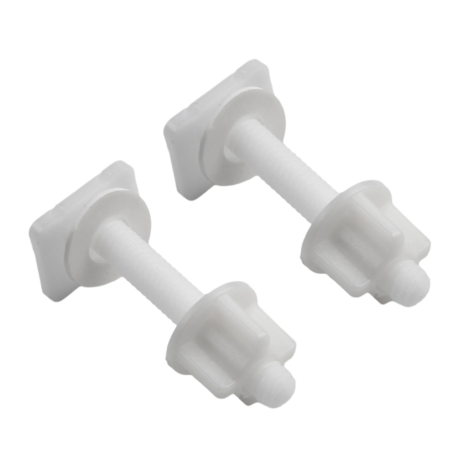 

2Pcs Plastic Plastic Toilet Seat Hinge Repair Bolts + Fitting Screws +Washers Kit Accessories Toilet Lid Accessories