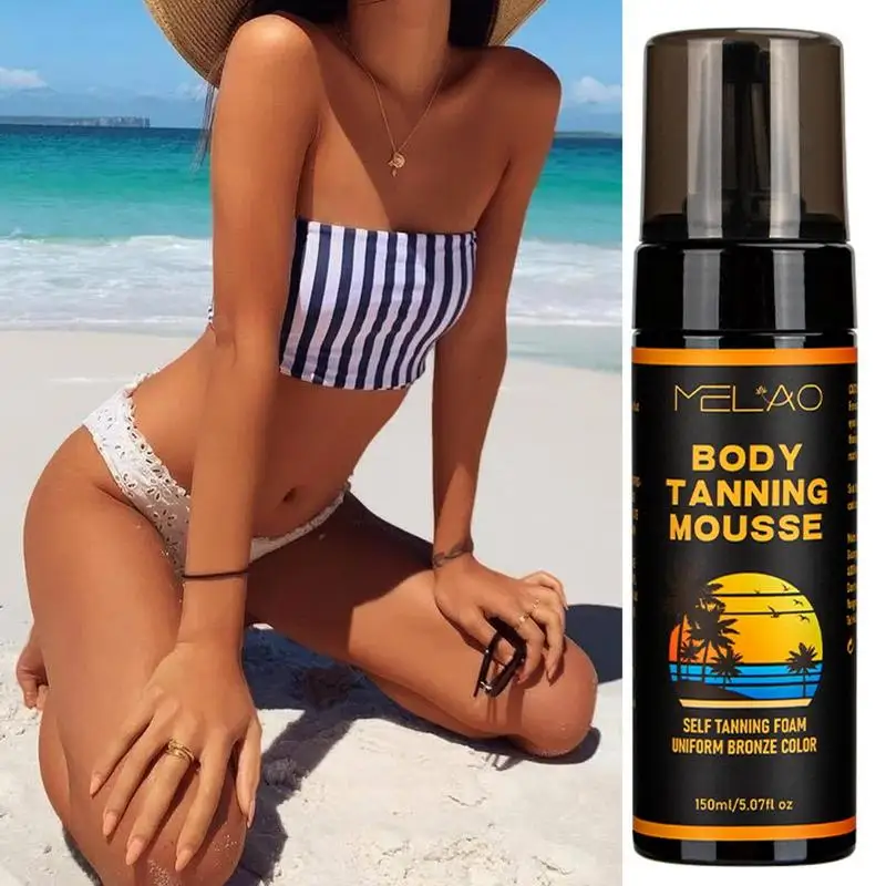 150ml Sunless Tanning Deep Bronze Self Natural Tanner Mousse For Looking And Streak-free Tan Gift For Her Fits All Skin Type