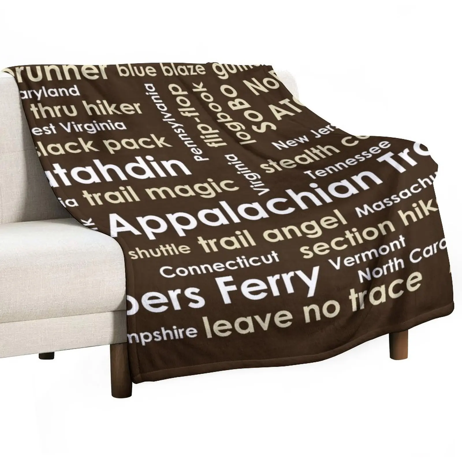 

Appalachian Trail Word Cloud Throw Blanket Decorative Throw Blanket Blanket For Decorative Sofa Thin Blankets