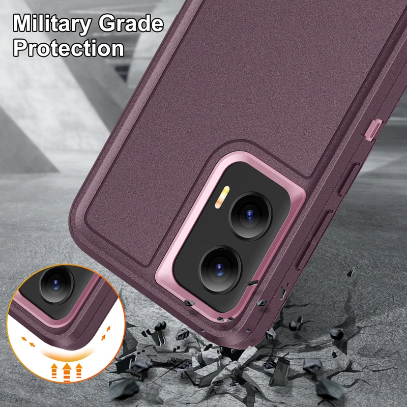 Defense 3-in-1 Shockproof Silicone Back Cover Case