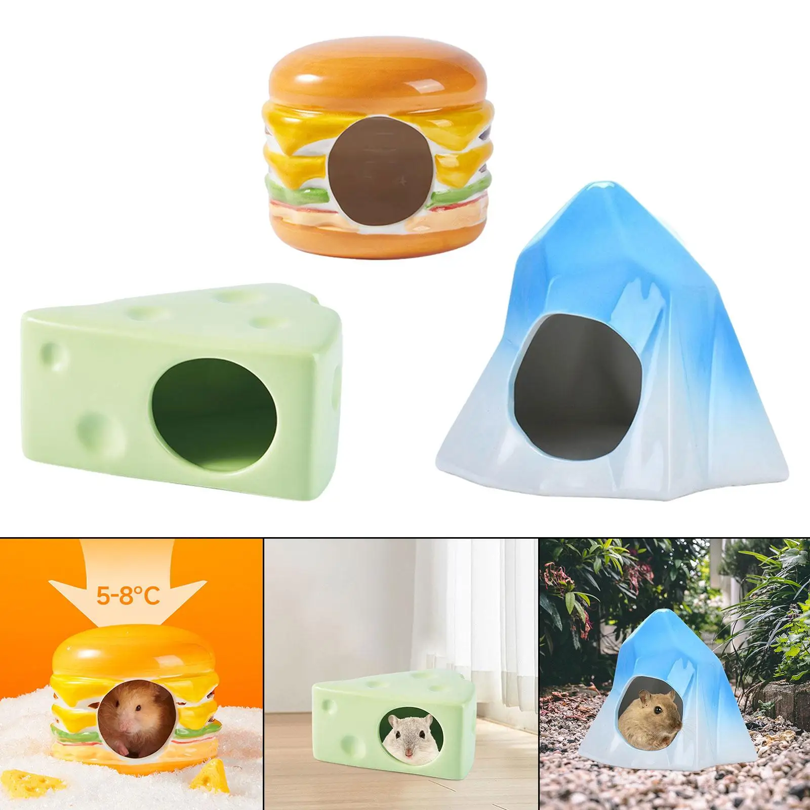Ceramic Hamster House Creative Cage Accessory Cool Nest Hamster Hideout for Squirrels Small Chinchilla Gerbils Dwarf Hamster Ceramic Hamster House Creative Cage Accessory Cool Nest Hamster Hideout for Squirrels Small Chinchilla Gerbils Dwarf Hamster