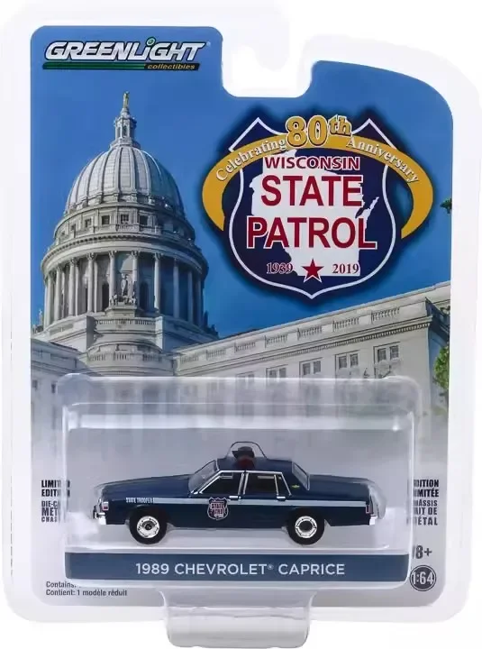 

1:64 1989 Chevrolet Caprice полицейский автомобиль литый под давлением металлический сплав Модель автомобиля игрушки для коллекции подарков