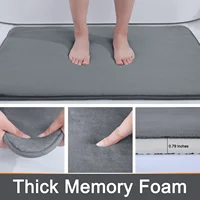 1pc Bathroom Anti-Skid Mat, Quick-Dry, Machine Washable, Memory Foam, Non-Slip, Super Absorbent for Floors Bath Mats