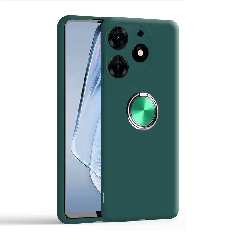 Фото Лидер продаж, мягкий силиконовый чехол для телефона Infinix Smart 8 Smart8 X6525 для Tecno POP 8 POP8 чехол, ярких цветов, автомобильное магнитное кольцо №1