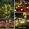 10 LED Solar Garden Lights Powered Firefly Lights Outdoor Waterproof Vibrant Garden Lights for Patio Pathway Decoration,Warm 4
