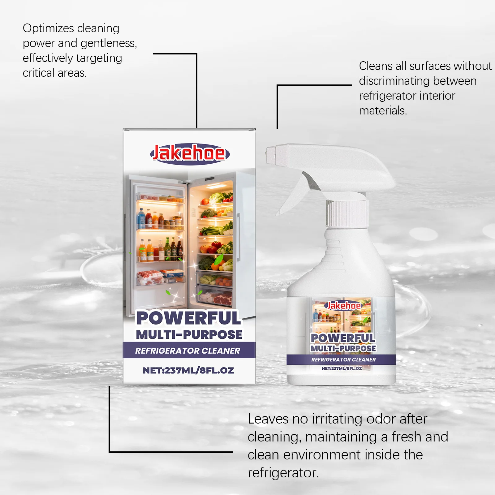 Household Kitchen Refrigerator Cleaning Clean Various Stains Suitable for a Variety of Materials Gentle Yet Powerful Stain