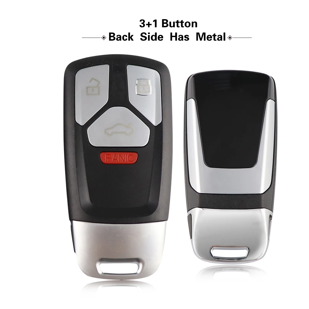 Premium Remote Car Key Shell Fob Cover Case - Smart Key Design, 3/4 Button, No Logo