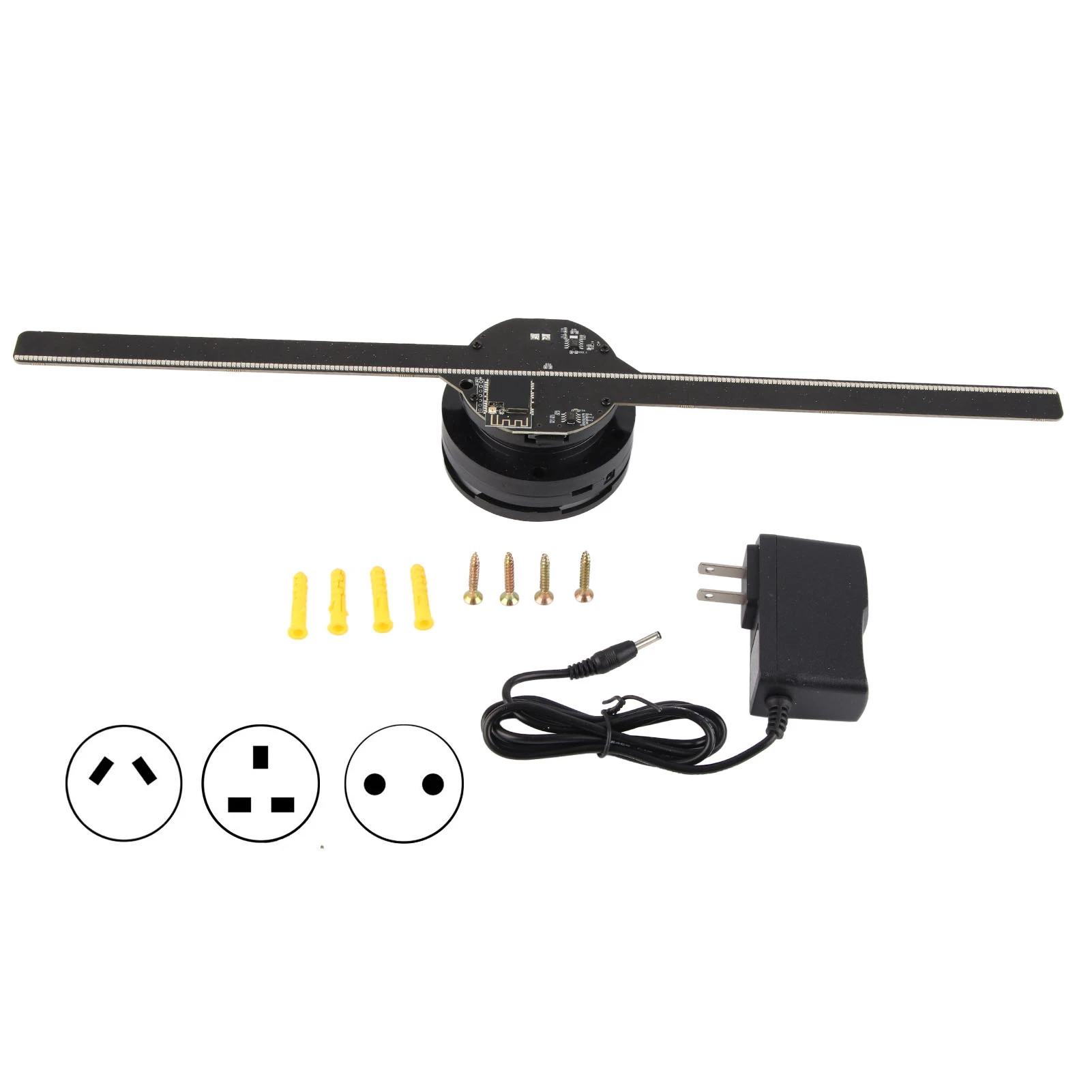 3D Hologram Fan 224 LED Light Beads 800x480P Advertising Player
