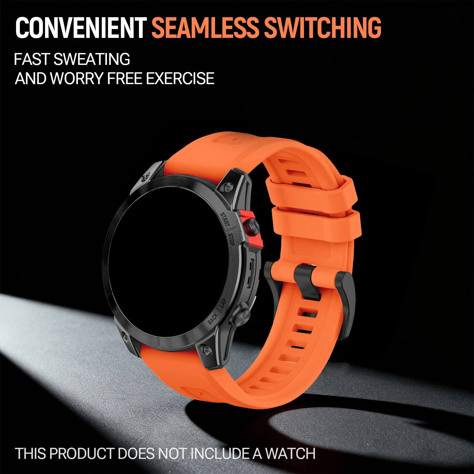 Breathable Sweatproof Silicone Watch Band - Quick Release with Stylish Designs