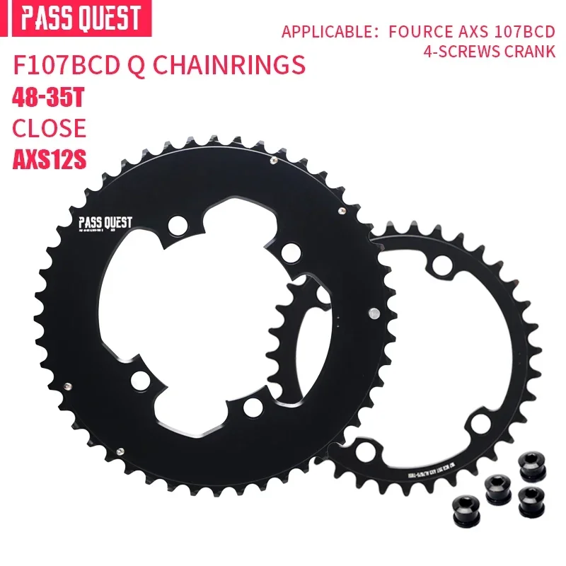 PASS QUEST 107BCD Double Chainring 2X Sprocket,For SRAM FORCE