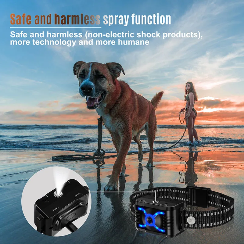 

800M Professional Dog Training Collar Waterproof Rechargeable Short Long Shock Electronic Pet Remote Control Collar Spray Sound