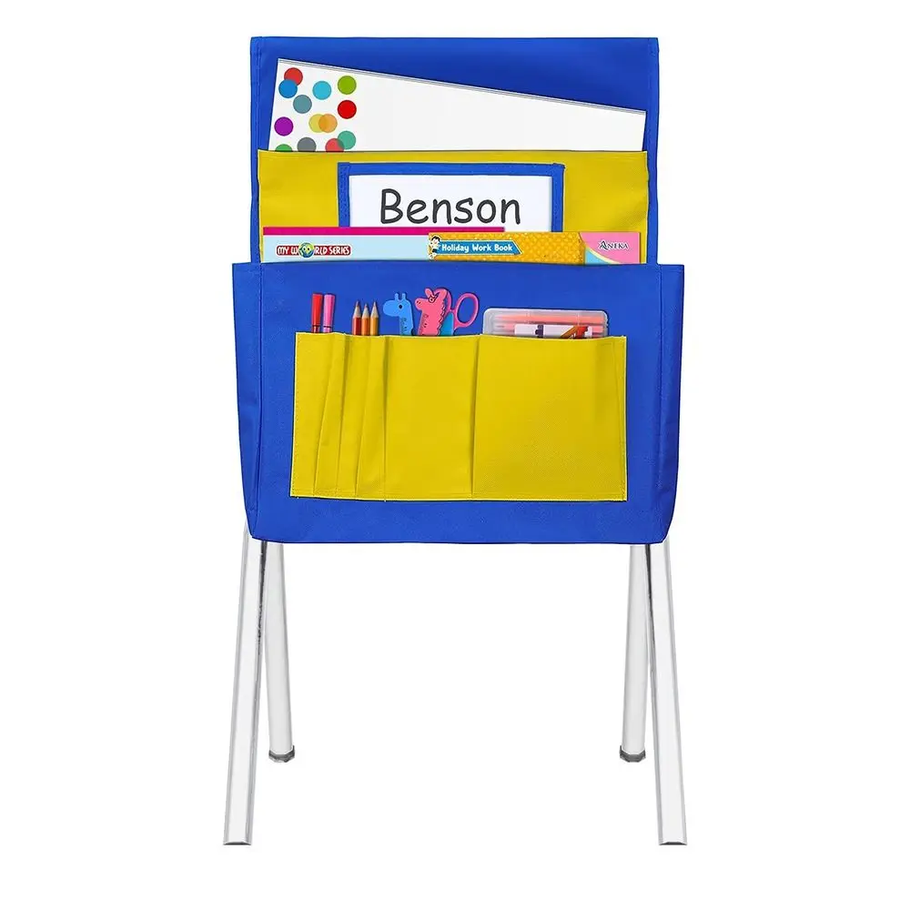 

Washable Chairback Pocket Chart Storage Bag Foldable Chair Pockets Organizer Large Capacity Classroom Pockets Classroom