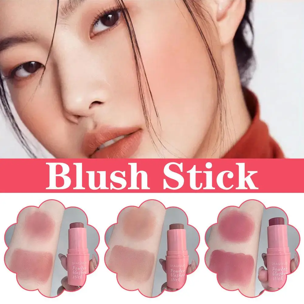 Facial Blush Eyeshadow Stick Lip Stick Multi-use Cheek Blusher Eye Make-up Rouge Natural Cosmetics blush stick facial blusher