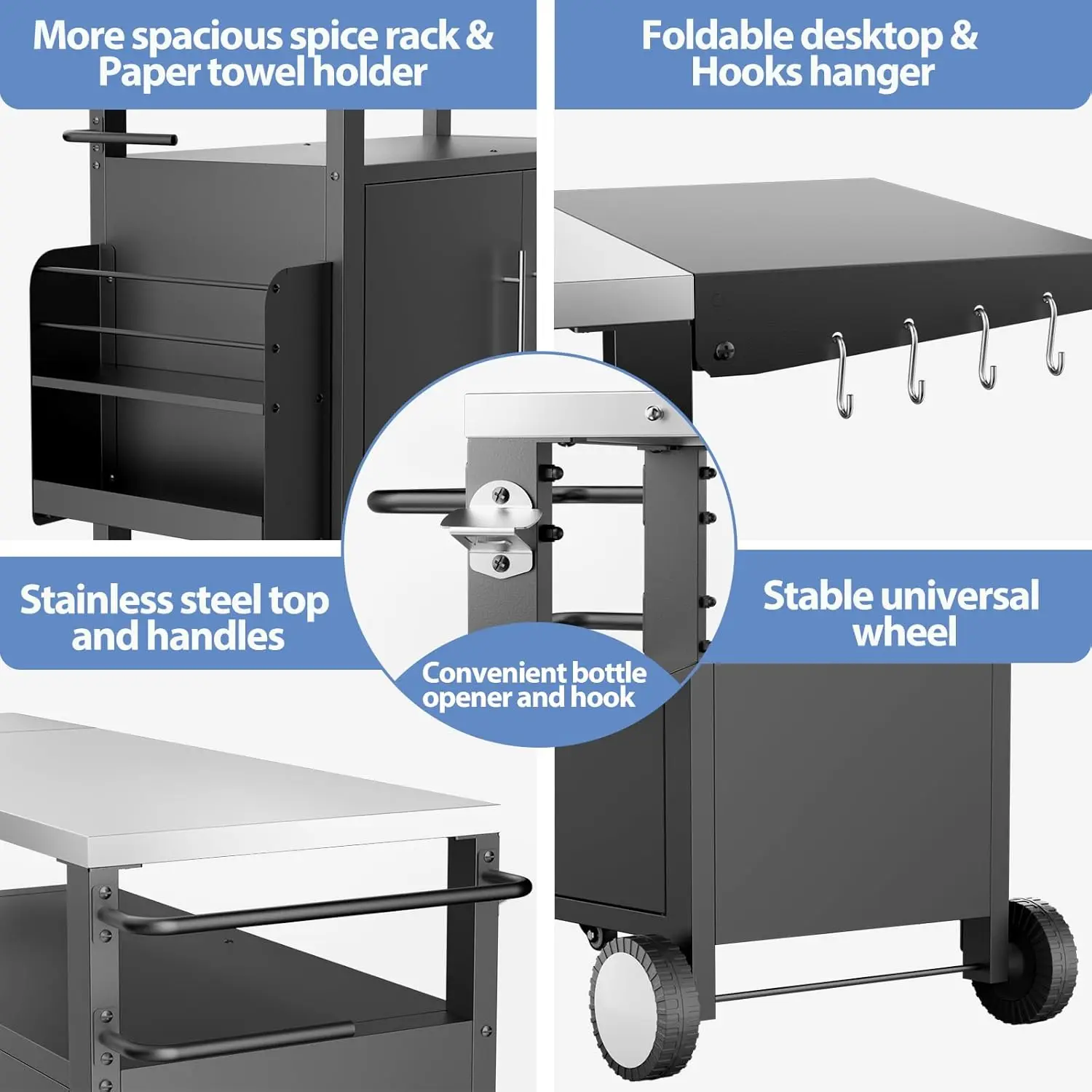 Outdoor Grill Cart with Storage 3