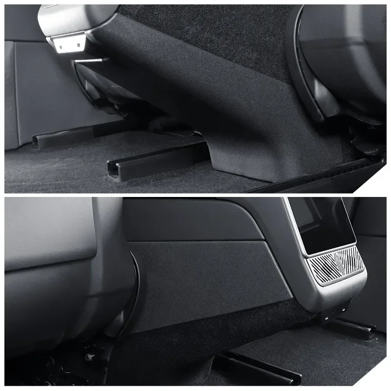 Car Seat Cover For Tesla Model Y Juniper 2025 Model 3 Highland Armrest Rear Seat Anti-Kick Board Panel Cover TPE Child Anti Dirty Kickproof Mat