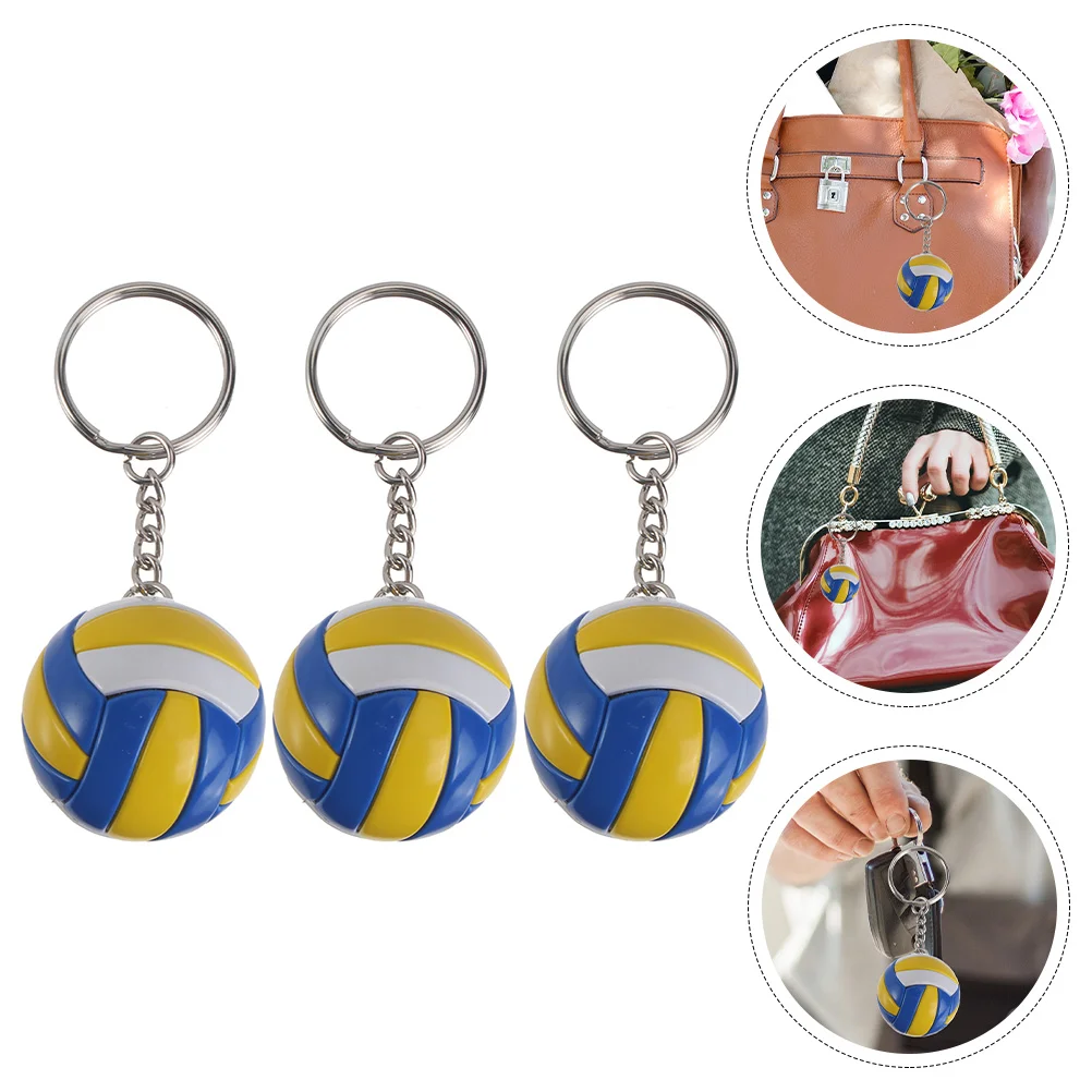 Simulation Volleyball Key Chain Pendants Volleyball Sports Souvenir Beach Ball Sport for Players Men Women Key Chain Gift