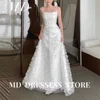 MD Spaghetti Strap A-line Tulle Wedding Dress Bead Korea Photoshoot Floor-Length Corset Customized Bride Gowns Corset 웨딩드레스 2025 1
