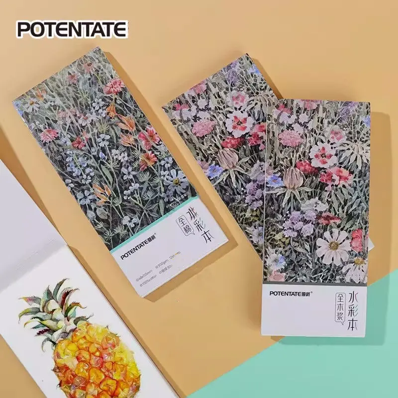 Carnet De Croquis Aquarelle Mini 9x9 Cm - 60 Feuilles, Papier Résistant, Portable Et Déchirable
