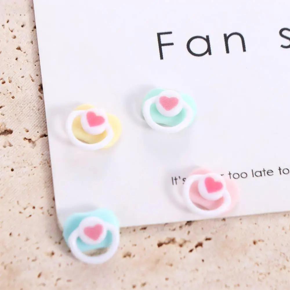 4Pcs Pacifier Model Mini Doll Pacifier Plastic Miniature BJD Doll Dummy Pacifier Cute Pink/Blue Doll Pacifier Accessories