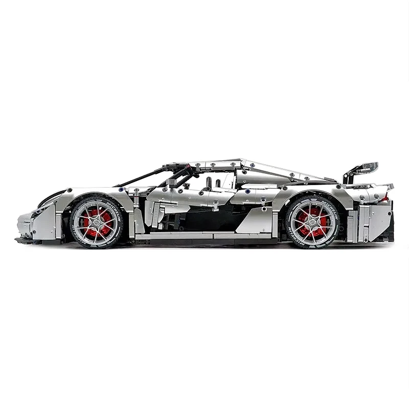 New Technical Plating Silver MOC-30506 Regera Scale 1:8 Car Model Building Blocks Bricks Puzzle Toy Christmas Gifts For Kids
