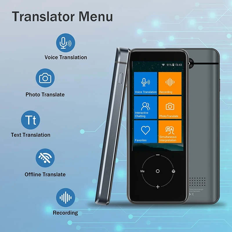 language-translator-device-137-different-languages-black-gray-plastic-metal-for-learning-travel-business