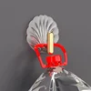 8Pcs Shell Shape Wall Hook Kitchen Bathroom Multifunction Punch Free Hooks Coat Hanger Home Decoration Paste Style Hooks 4