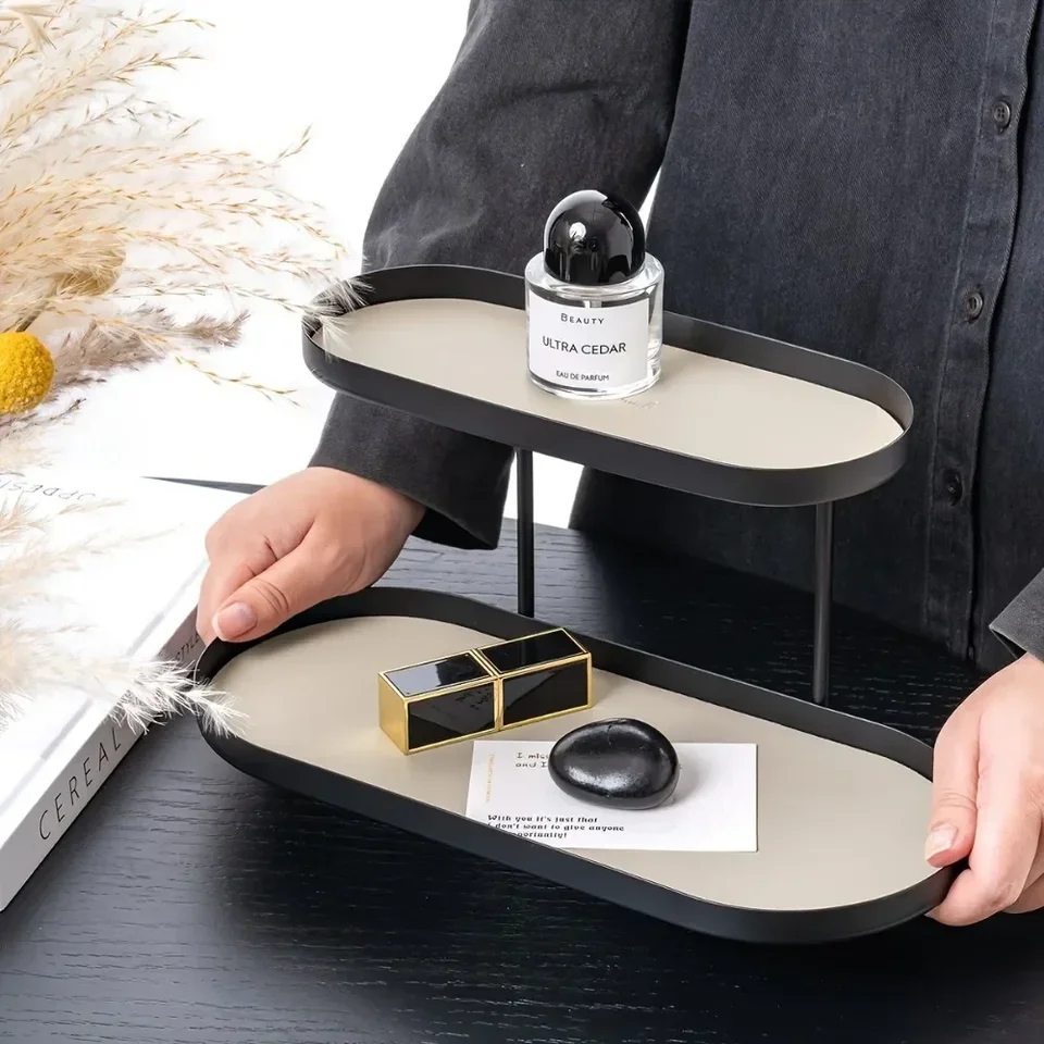 Double Layer Sturdy Perfume Organizer Rack