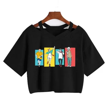 Japanese Anime Jujutsu Kaisen T Shirt Gojo Satoru Tops Yuji Itadori Crop Top Tees Cool T-shirt 90s Gothic Clothes Tshirt Manga 1