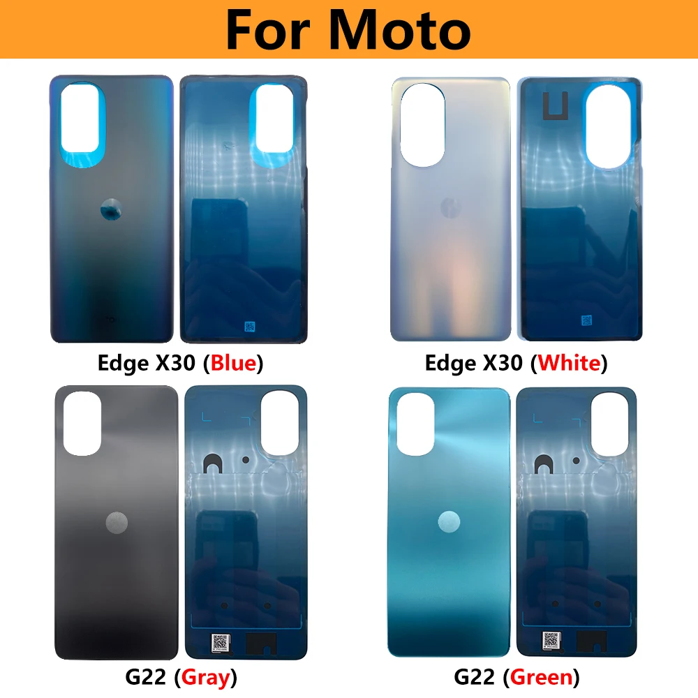 

Battery Back Cover Glass Rear Door With Logo For Motorola Moto G22 G50 5G Edge 20 Lite / Edge X20 Housing Replacement Parts