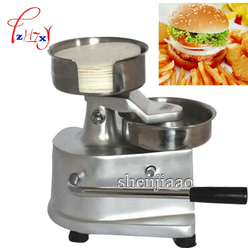 stainless steel Burger Print HF-130 manual Burger Patty Maker, Hamburger Mold, Press Machine 1pc 130 MM