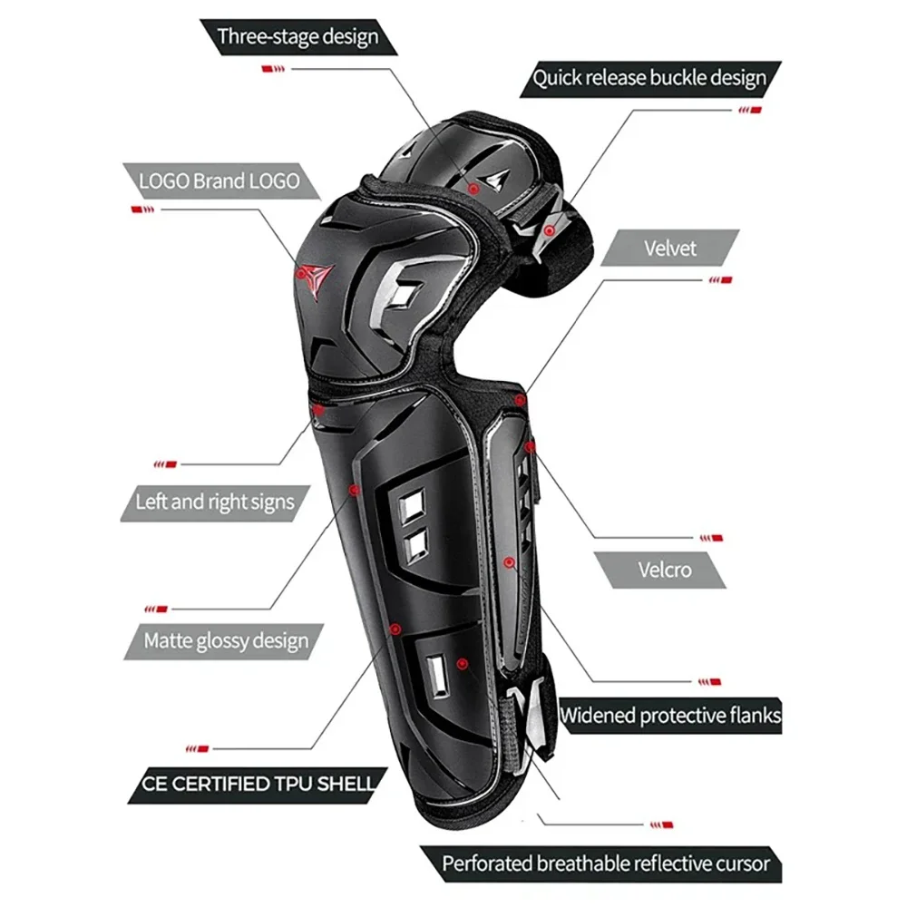 Motorcycle Knee Protector Set Cycling Knee Protector Elbow Four Seasons Pads Universal Motorcycle Protective Equipment
