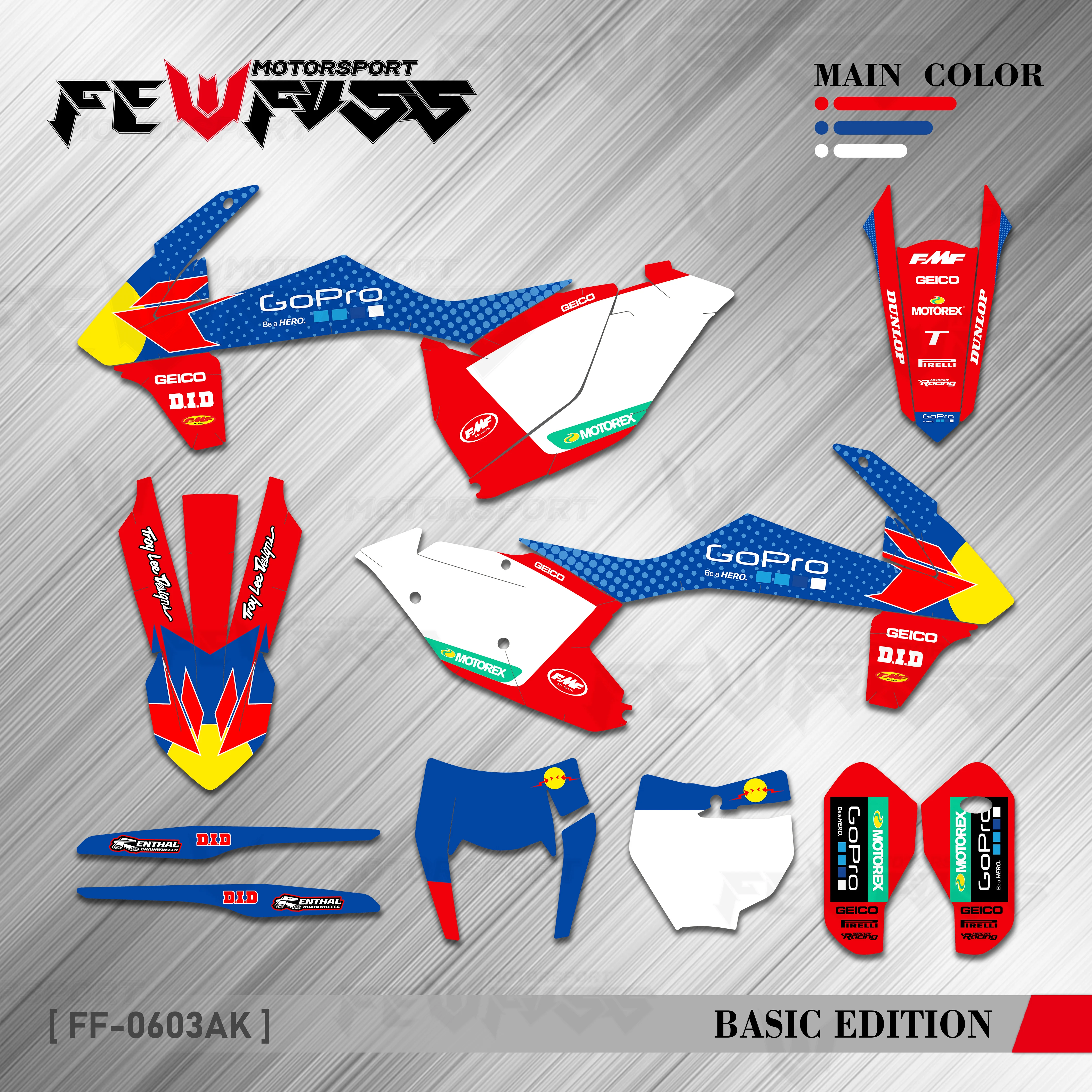 

FEWFUSS Graphics Decals Stickers Background For KTM 125 250 350 450 500 SX SXF XC XCF 2016 2017 2018 EXC EXCF XCW 2017 2018 2019