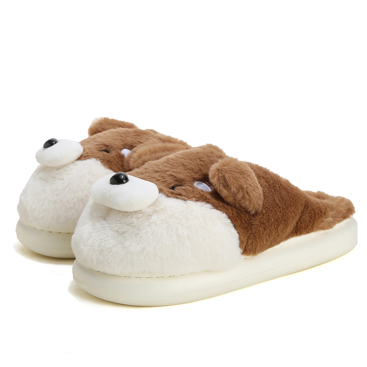 Soft Cute Shiba Inu Dog Slippers Plush Cotton Household Shoes Animal Puppy Couples Home Slippers NEW Man Women Funny Slippers 4