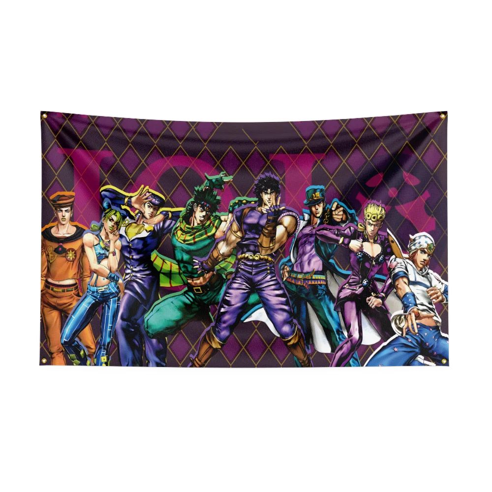 3x5 Ft J-JoJo Bizarre-Adventures Flag Polyester Digital Printing