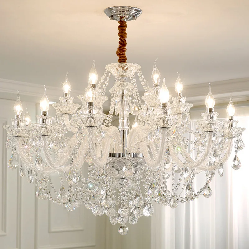 

Modern LED Crystal Chandeliers for Living Room Nordic Dining Room Pendant Lamp Luxury Villa Decoration Chandelier Light Fixtures