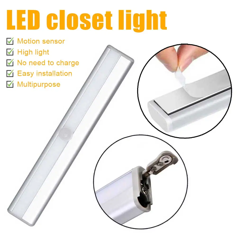 LED Night Light LED Cabinet Light LED Motion Sensor Light Cabinet Lights Motion Sensor Light LED Cabinet Lights Motion Sensor Lights Under Cabinet Light 6/10 LED cabinet lamp PIR LED Induction Under Motion Sensor Closet Night light Battery Powered Wall Lamp For Kitchen Wardrobe