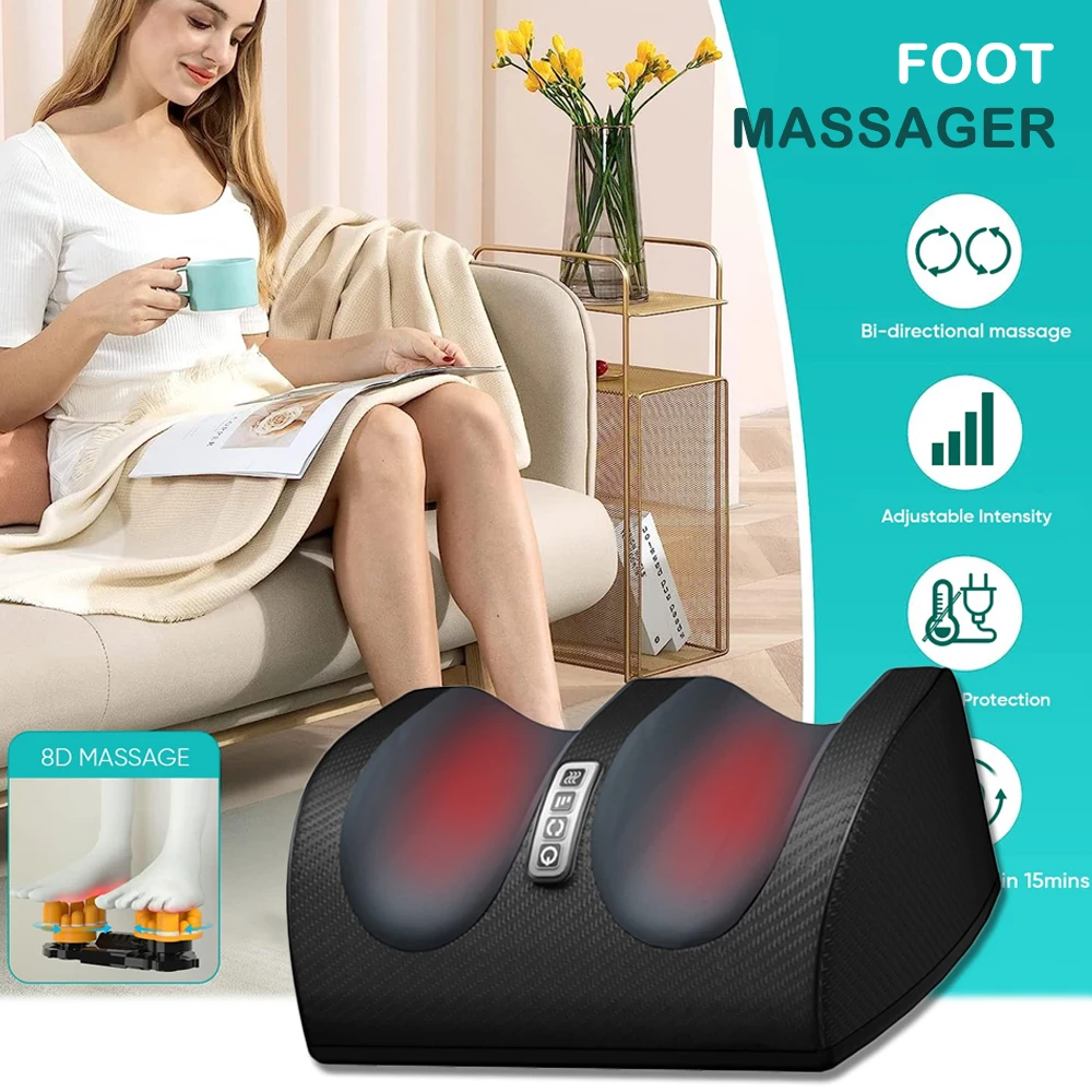 Shiatsu Masajeador de pies con calor, Impermeable Calentador eléctrico  calentador gases Calentador pies Botas masaje pies de amasamiento profundo  para hombres y mujeres con pies fríos(#1) Ecomeon no